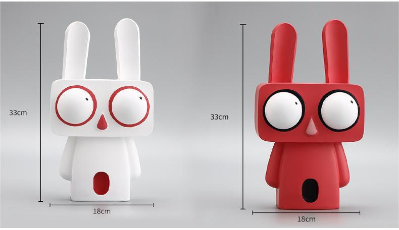 Big eyes rabbit ornament home decoration resin art crafts/Wonderfuu