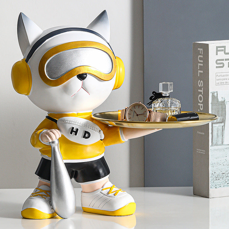 Tray Ornament Dog And Panda/ Wonderfuu