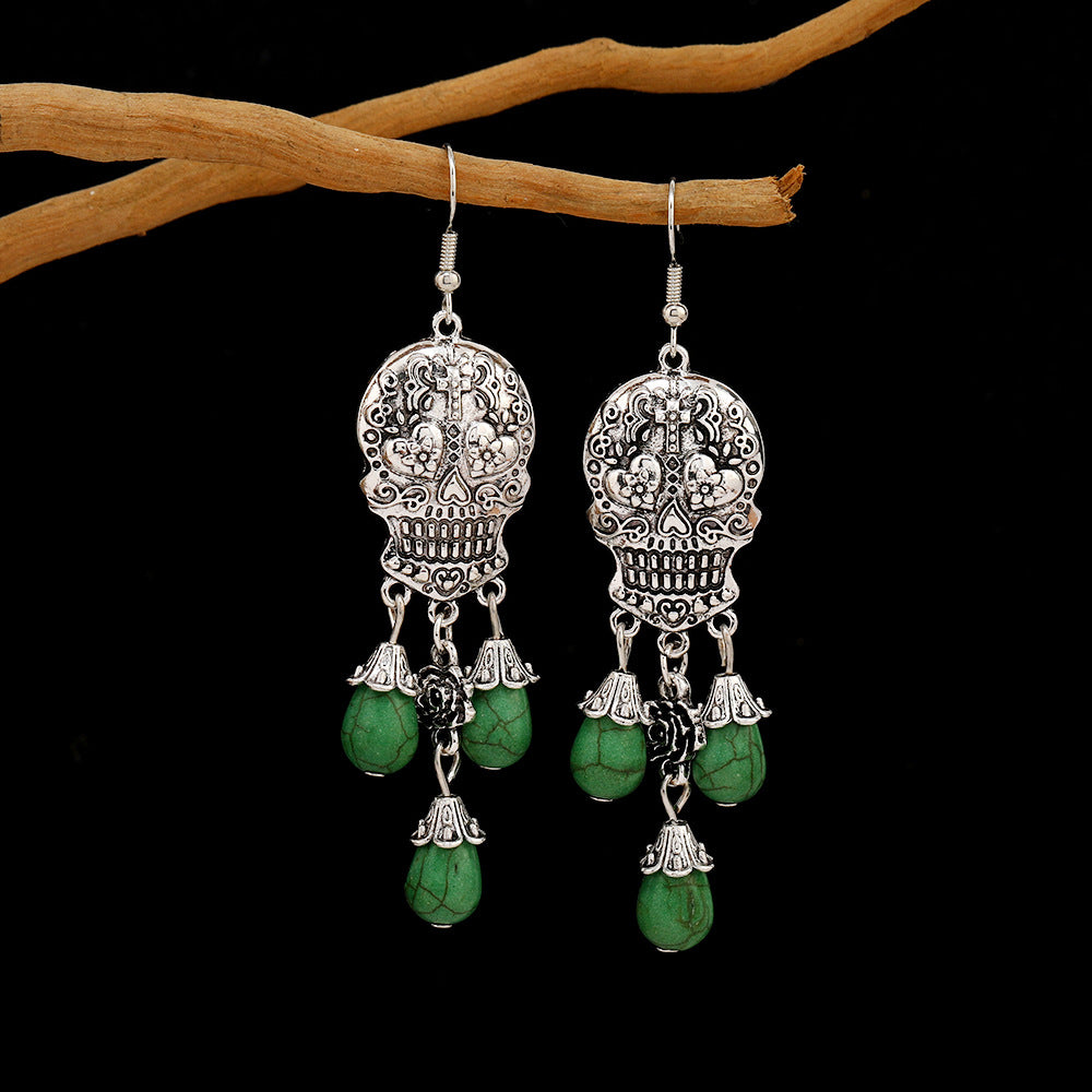 halloween skull earrings / Wonderfuu